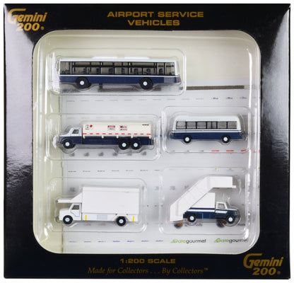 Airport Service Vehicles Set of 5 pieces "Gemini 200" Series Diecast Models by GeminiJets  free shipping USA