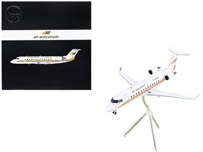 Bombardier CRJ200 Commercial Aircraft "Air Wisconsin" White with Orange and Green Stripes "Gemini 200" Series 1/200 Diecast Model Airplane by GeminiJets  free shipping USA