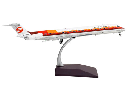 McDonnell Douglas MD-81 Commercial Aircraft "Frontier Airlines" (N859HA) White with Red and Orange Stripes "Gemini 200" Series 1/200 Diecast Model Airplane by GeminiJets