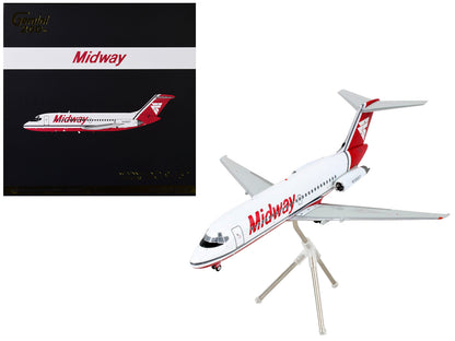 McDonnell Douglas DC-9-15 Commercial Aircraft "Midway Airlines" White with Red Tail "Gemini 200" Series 1/200 Diecast Model Airplane by GeminiJets  free shipping USA