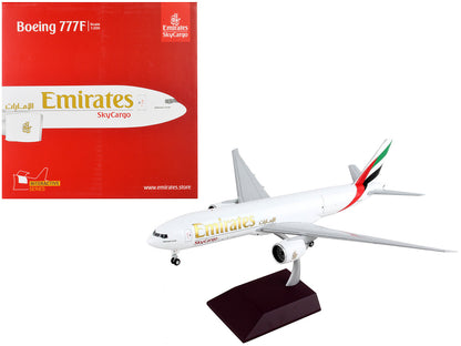Boeing 777F Commercial Aircraft "Emirates Airlines - SkyCargo" White with Striped Tail "Gemini 200 - Interactive" Series 1/200 Diecast Model Airplane by GeminiJets  free shipping USA