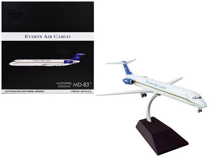 McDonnell Douglas MD-88 Commercial Aircraft "Everts Air Cargo" (N965CE) White with Blue Tail "Gemini 200" Series 1/200 Diecast Model Airplane by GeminiJets  free shipping USA