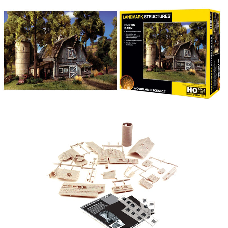 Woodland Scenics PF5190 Rustic Barn HO Railroad Train Building