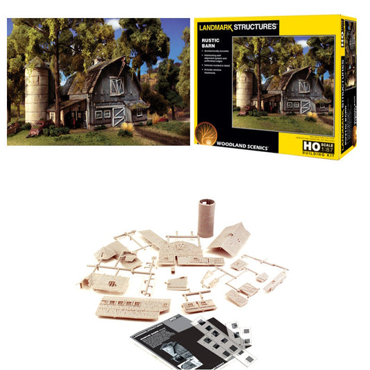 Woodland Scenics PF5190 Rustic Barn HO Railroad Train Building