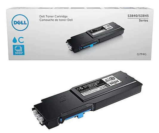 New, Pre-owned, Original Dell S3840/S3845 Standard Yield Cyan Toner Cartridge, G7P4G