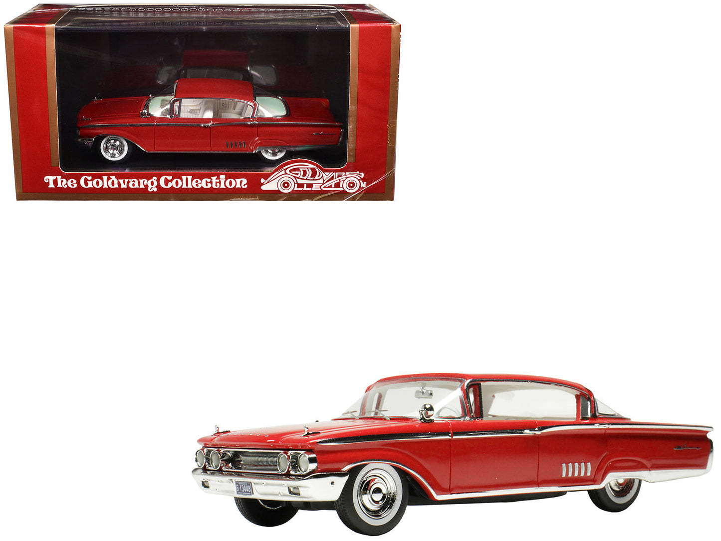 1960 Mercury Park Lane 4 Door Sedan Signal Red with White Interior Limited Edition to 200 pieces Worldwide 1/43 Model Car by Goldvarg Collection  free shipping USA