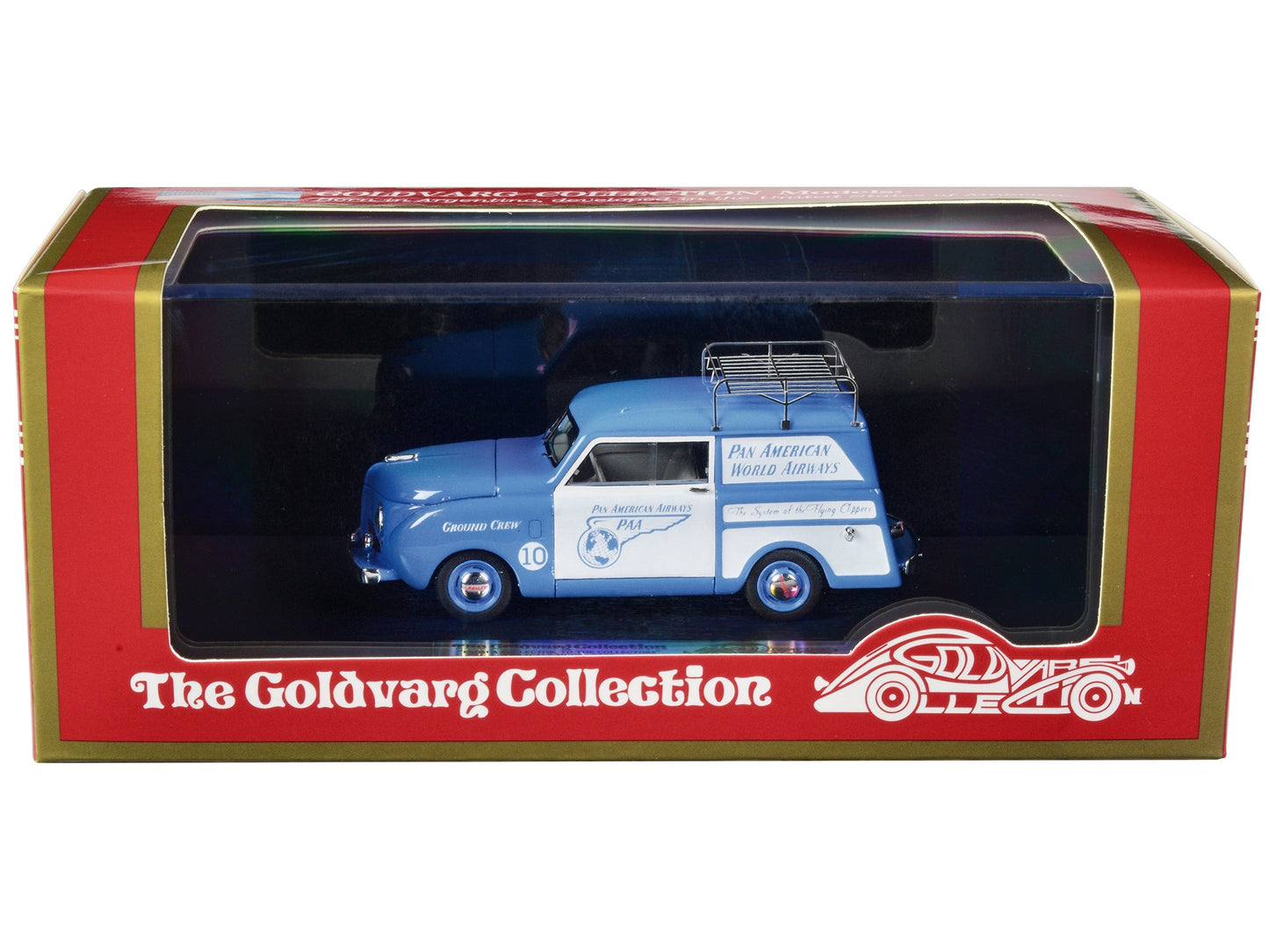1948 Crosley Station Wagon Blue and White "Pan American Airways Ground Crew" with Roof Rack Limited Edition to 240 pieces Worldwide 1/43 Model Car by Goldvarg Collection  free shipping USA