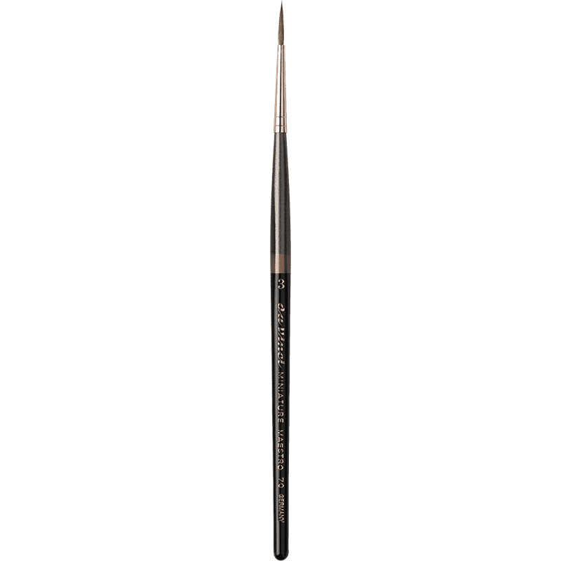 Da Vinci: Miniature Maestro - Kolinsky Red Sable Brush - Series 70 - Size 3 - Round, Extra Long and Extra Pointed