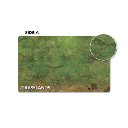 Battlefield in a Box: HexTech - Game Mat 1 - Grasslands/Arid/Urban