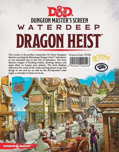 D&D: Waterdeep Dragon Heist - Dungeon Master Screen