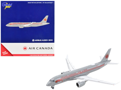 Airbus A220-300 Commercial Aircraft "Trans-Canada Air Lines - Air Canada" Gray with Red Stripes 1/400 Diecast Model Airplane by GeminiJets  free shipping USA