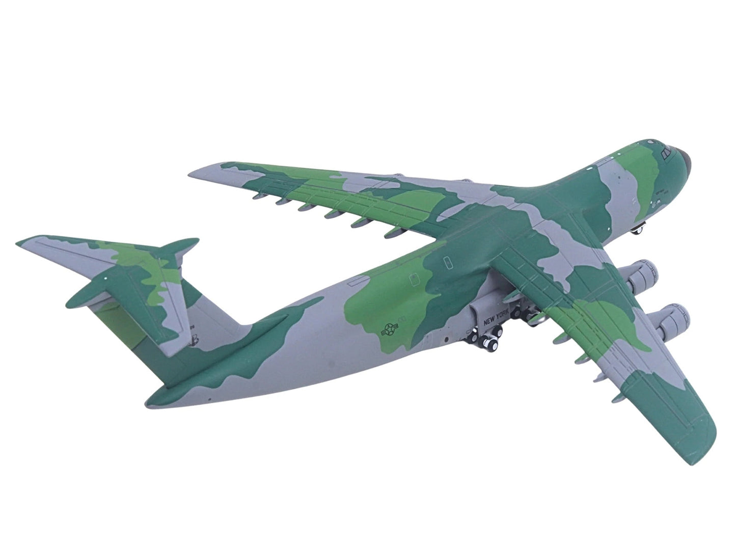 Lockheed C-5M Super Galaxy Transport Aircraft "New York Air National Guard 105th Airlift Wing Stewart Air National Guard Base" United States Air Force (68-0226) Green Camouflage "Gemini Macs" Series 1/400 Diecast Model Airplane by GeminiJets