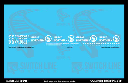 HO Scale Great Northern NW5 Locomotive Decal Set