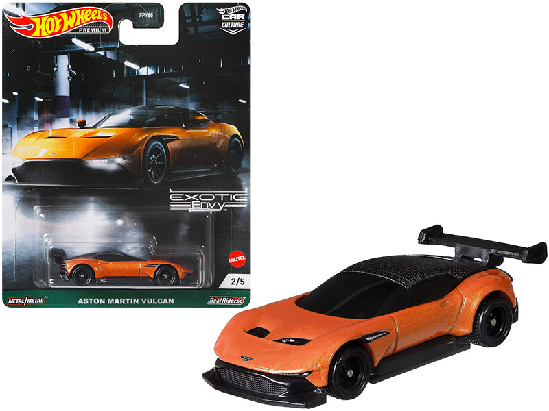 Aston Martin Vulcan Orange Metallic "Exotic Envy" Series Diecast Model Car by Hot Wheels  free shipping USA