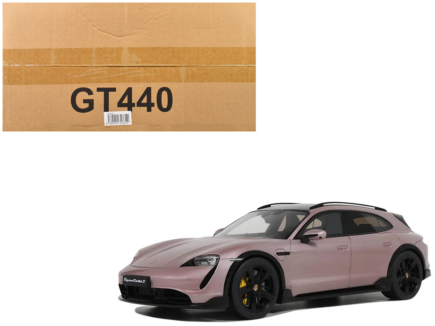 2022 Porsche Taycan Turbo S Cross Turismo Pink Metallic 1/18 Model Car by GT Spirit  free shipping USA