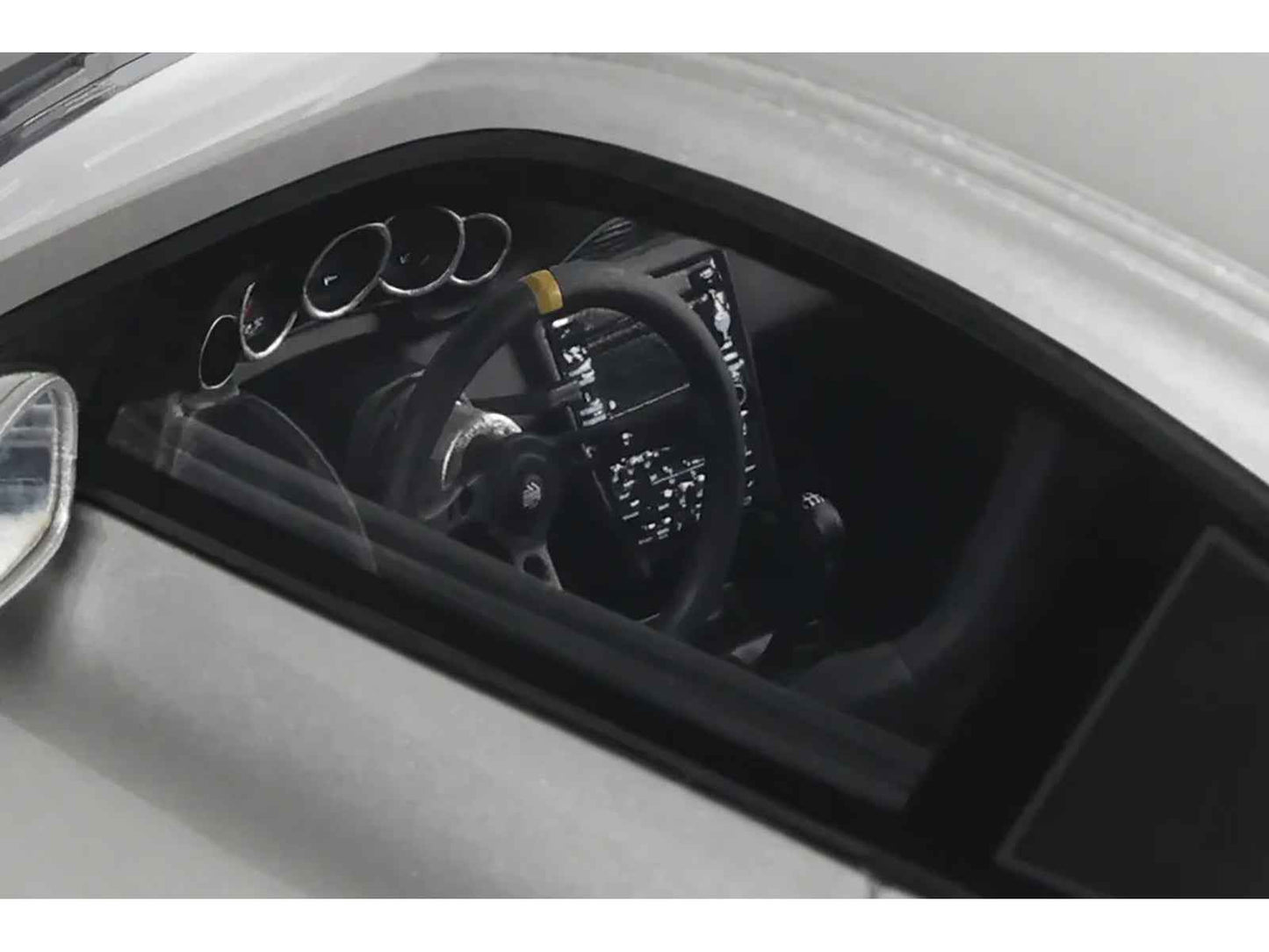 2024 Porsche 911 RWB Abu Silver Metallic with Black Hood 1/18 Model Car by GT Spirit