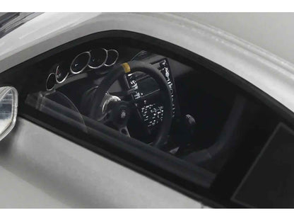 2024 Porsche 911 RWB Abu Silver Metallic with Black Hood 1/18 Model Car by GT Spirit