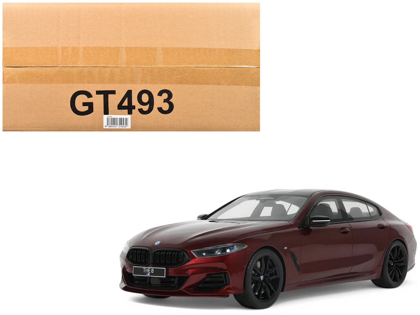 2023 BMW M850I xDrive M Performance Aventurine Red with Carbon Top 1/18 Model Car by GT Spirit  free shipping USA