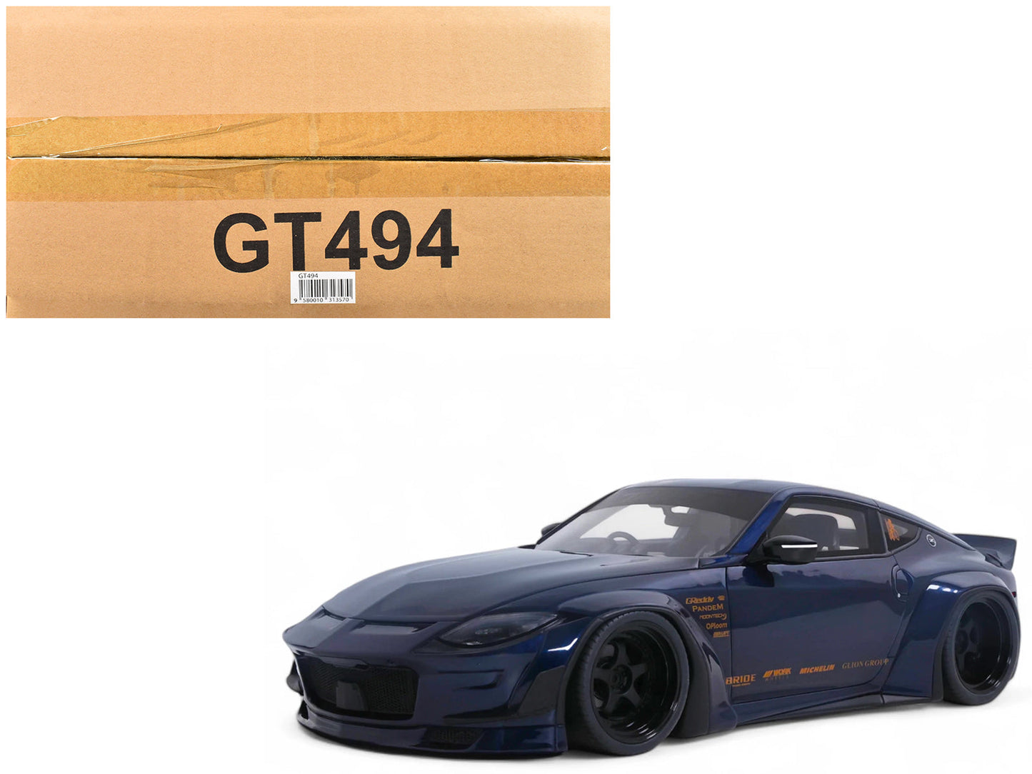 2023 Nissan 400Z by Pandem RHD (Right Hand Drive) Midnight Blue 1/18 Model Car by GT Spirit  free shipping USA