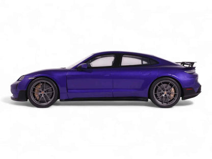 2023 Porsche Taycan Turbo GT Purple Sky Metallic 1/18 Model Car by GT Spirit
