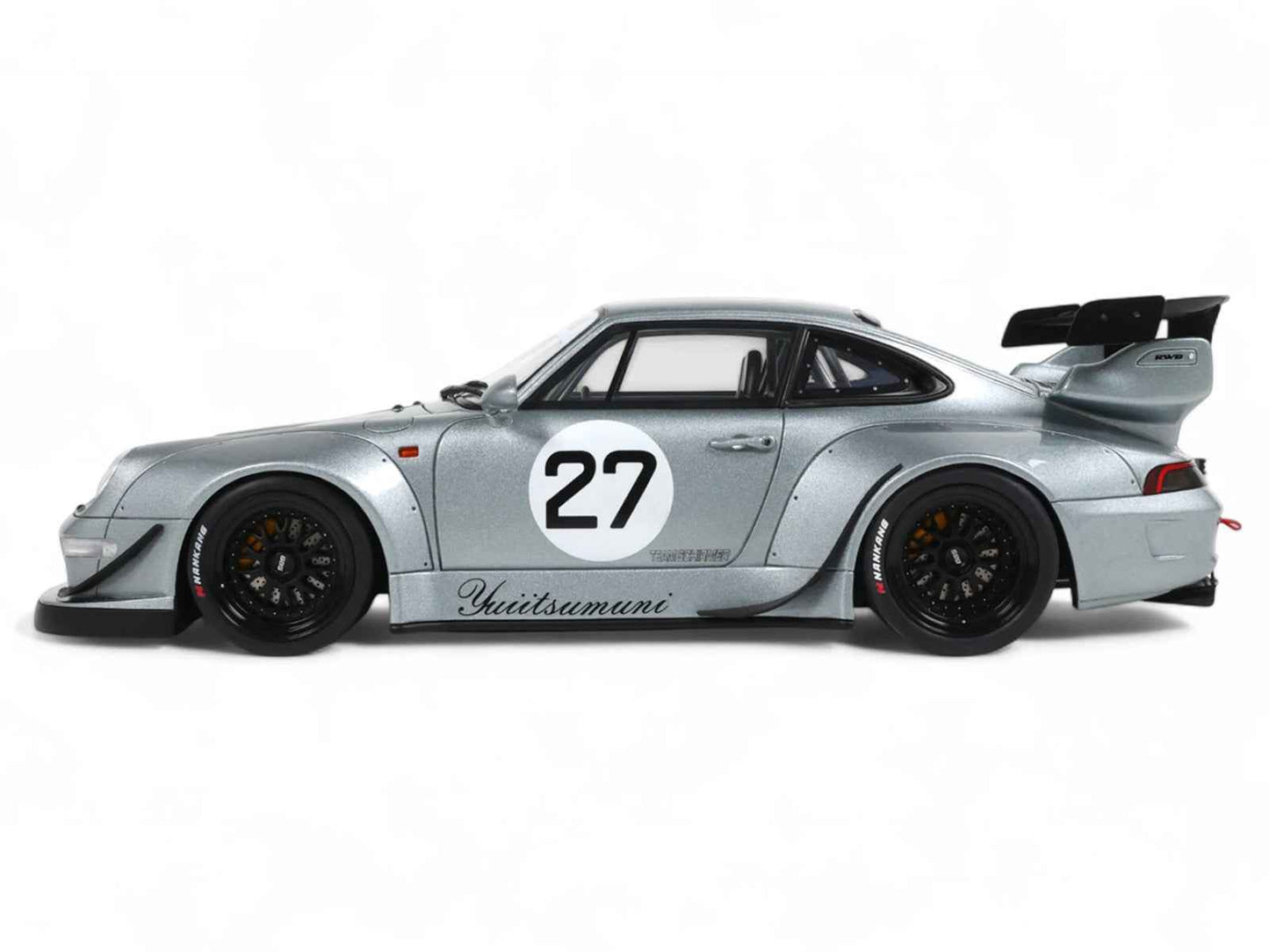 2024 RWB Yuiitsumuni #27 Silver Metallic 1/18 Model Car by GT Spirit