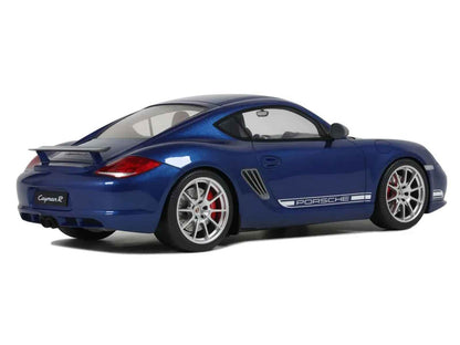 2012 Porsche Cayman R Aqua Blue Metallic 1/18 Model Car by GT Spirit