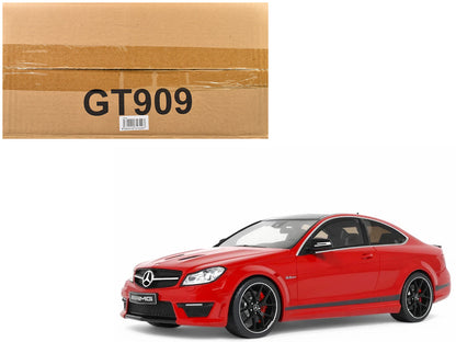 2014 Mercedes-Benz C63 AMG Red with Black Top 1/18 Model Car by GT Spirit  free shipping USA