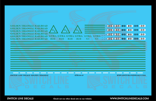 HO Scale Golden Triangle Locomotive Decal Set