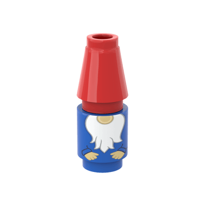 Blue Garden Gnome - Custom Printed - Made Using LEGO® Parts