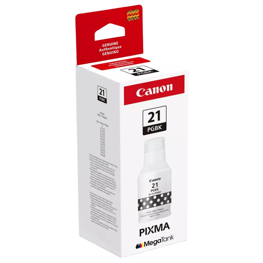 New, Pre-Owned - Canon GI-21 Pigment Black Ink Bottle, 4526C001