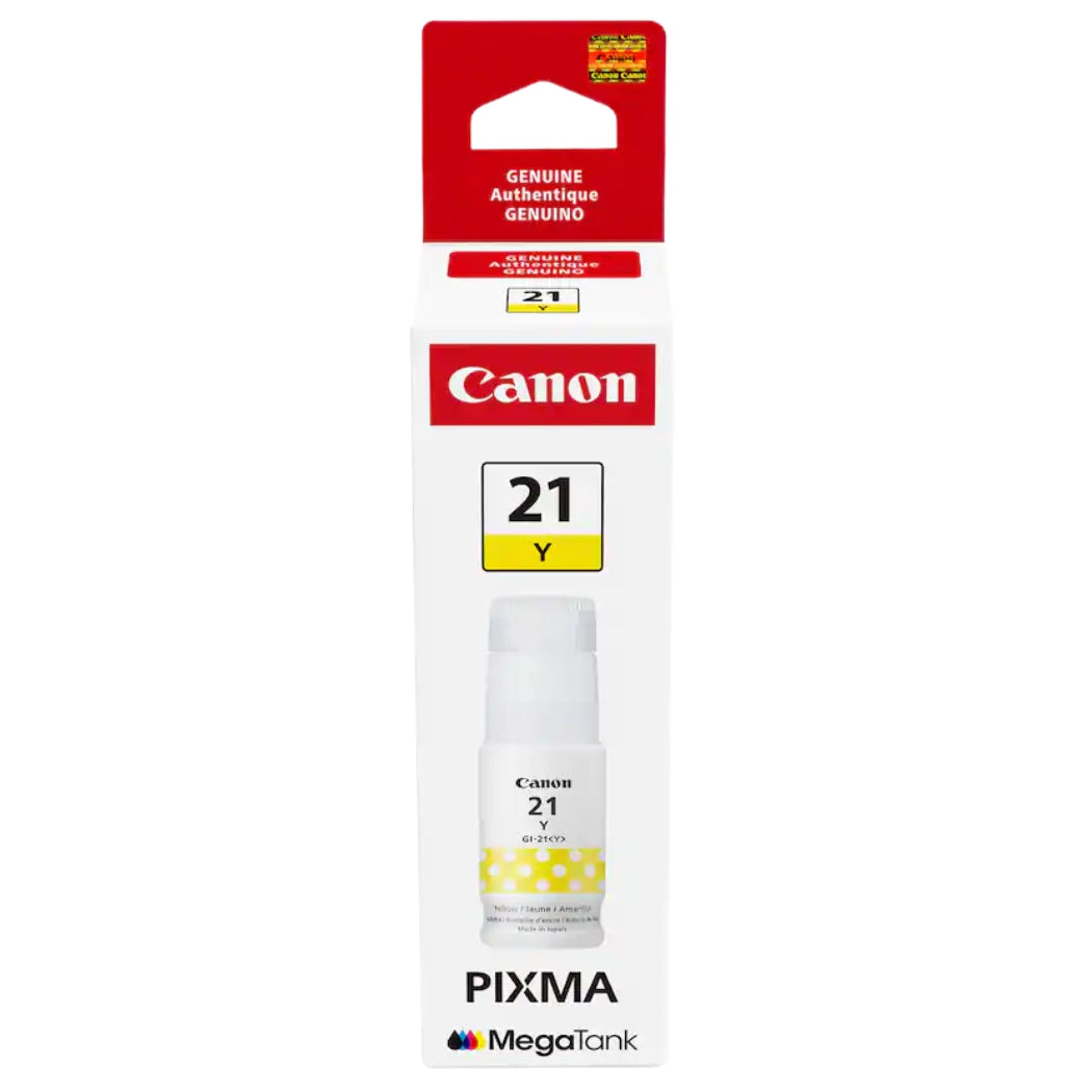 New, Pre-Owned - Canon GI-21 Standard Yield Yellow Ink Bottle, 4539C001