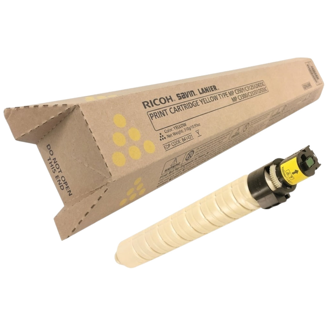 New, Pre-Owned - Ricoh MP C3501/C9135 Standard Yield Yellow Toner Cartridge, 841421