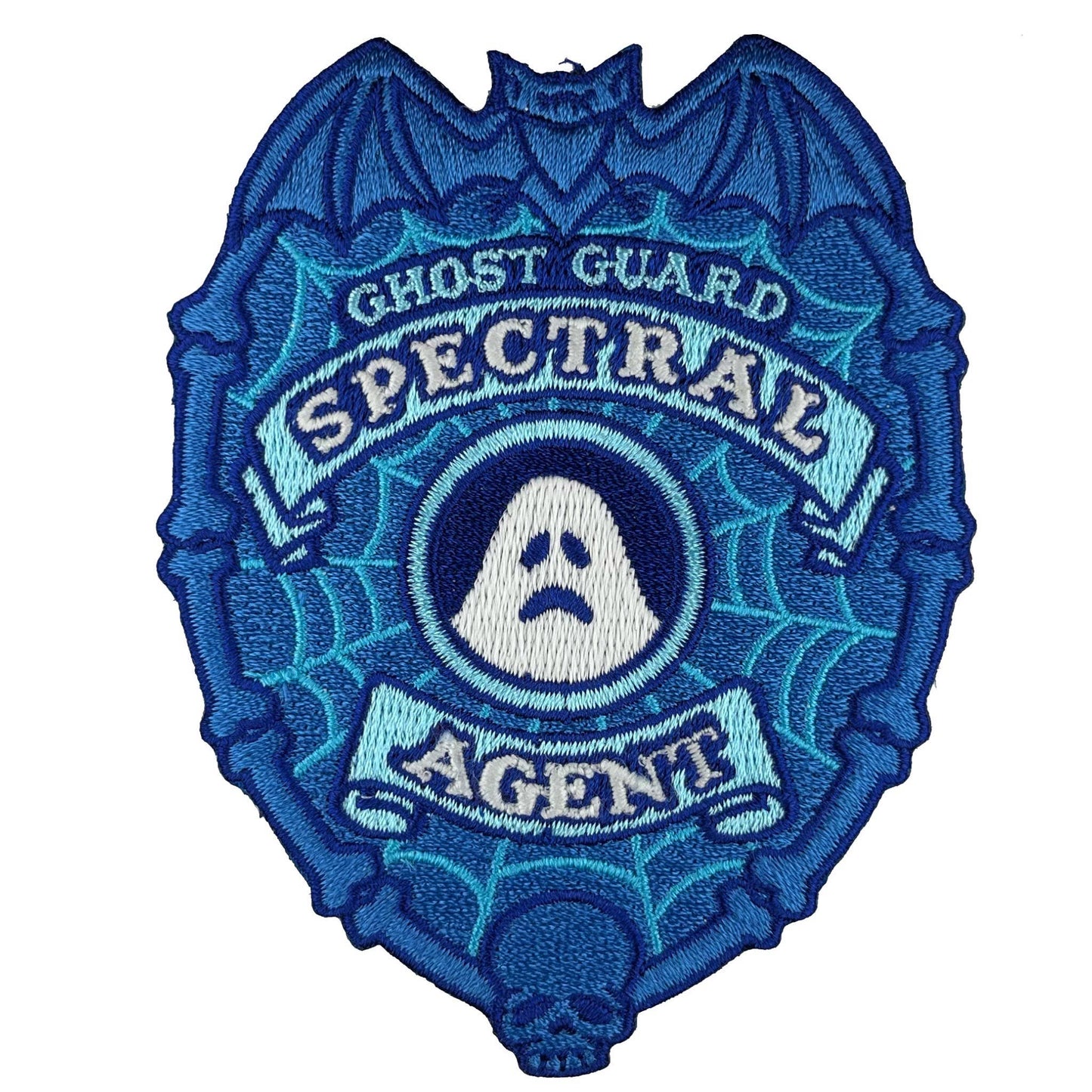 Ghost Guard: Spectral Agent Embroidered Patch - Glow-in-the-dark: Iron-on