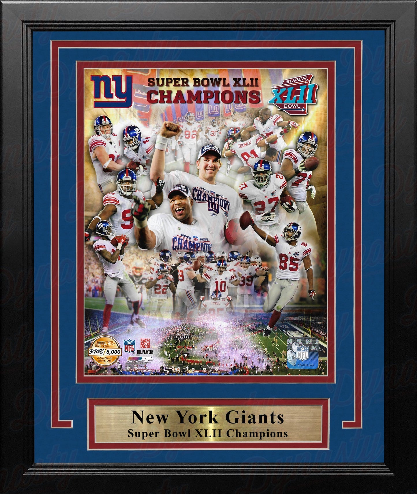 New York Giants Super Bowl XLII Champions 8" x 10" Framed Football Collage Photo