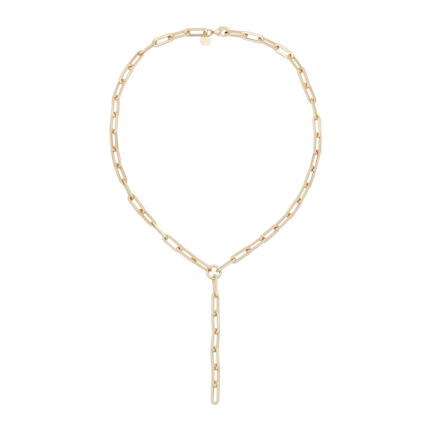 Gisele Xl Paper Clip Chain Lariat by eklexic jewelry