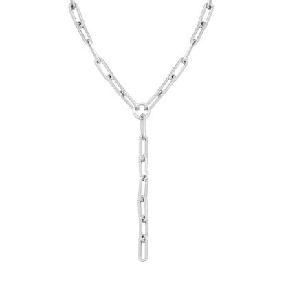 Gisele Xl Paper Clip Chain Lariat by eklexic jewelry