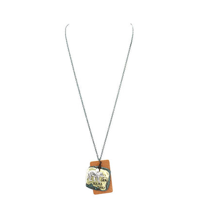 Mama Bear Metal Polar Bear Pearl Charm Pendant Necklace by Madeline Love