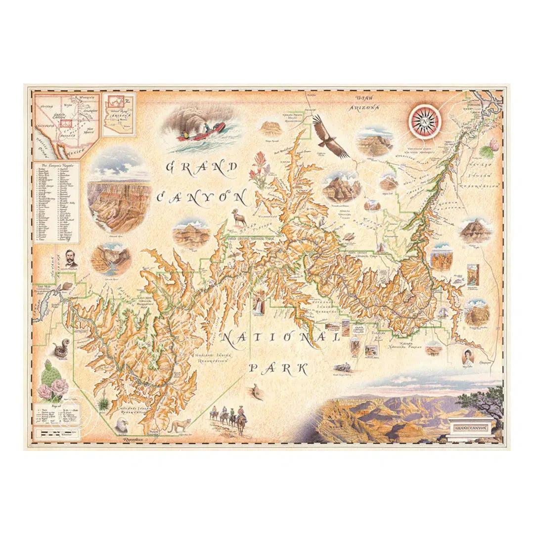 Grand Canyon National Park 1000 Piece Jigsaw Puzzle Xplorer Maps