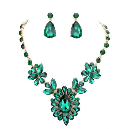 Teardrop Stone Cluster Evening Necklace by Madeline Love