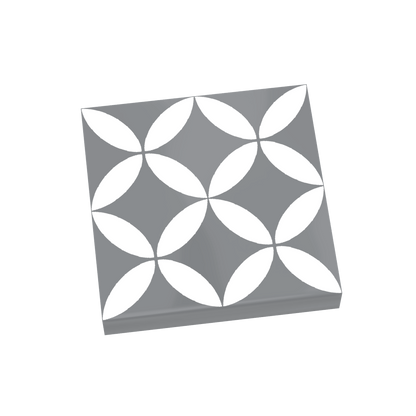 Gray and White Tile for Floor and Wall - Custom Printed - Made Using a LEGO® Part