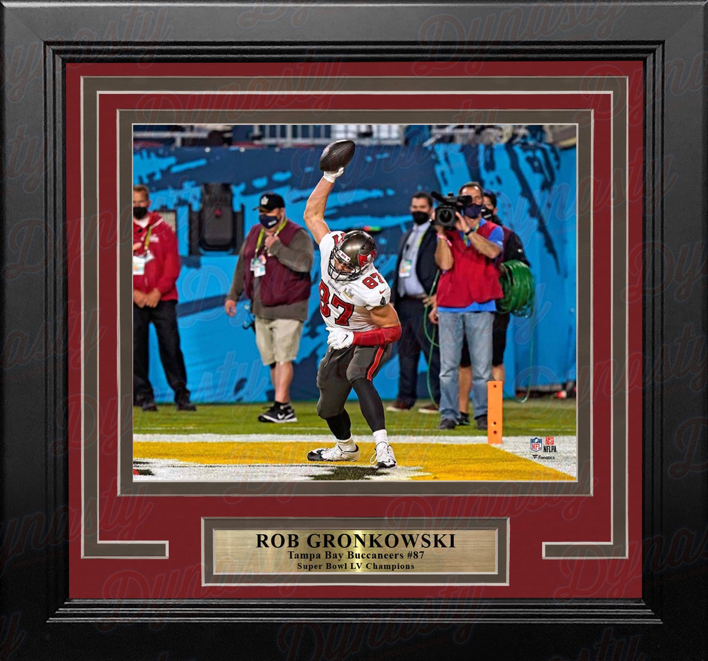 Rob Gronkowski Super Bowl LV Touchdown Spike Tampa Bay Buccaneers 8" x 10" Framed Football Photo