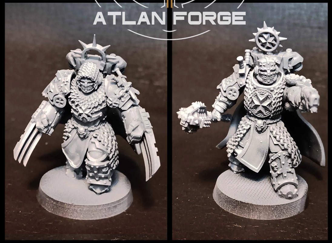 Templar Argenta by Atlan Forge – 5-Man Modular Resin Printed Grimdark Squad (28/32mm)