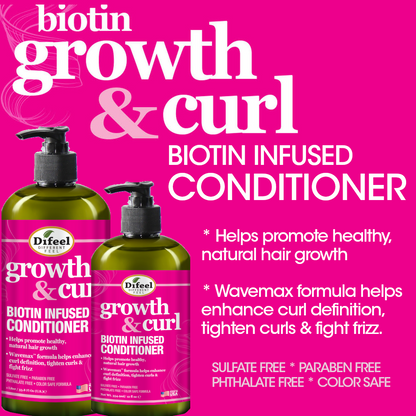 Difeel Growth and Curl Biotin Conditioner 33.8 oz. by difeel - find your natural beauty