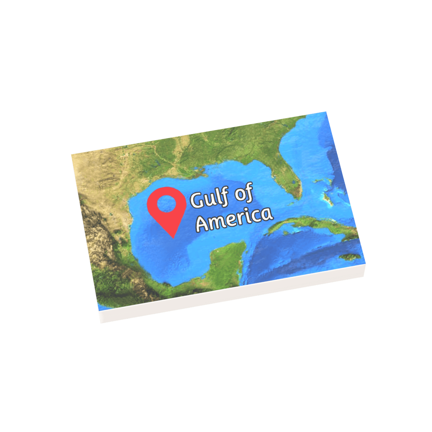 Gulf of America? - Trump Renamed - Custom Printed On a LEGO® Tile