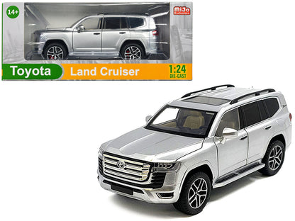 Toyota Land Cruiser Silver Metallic with Sun Roof 1/24 Diecast Model Car  free shipping USA