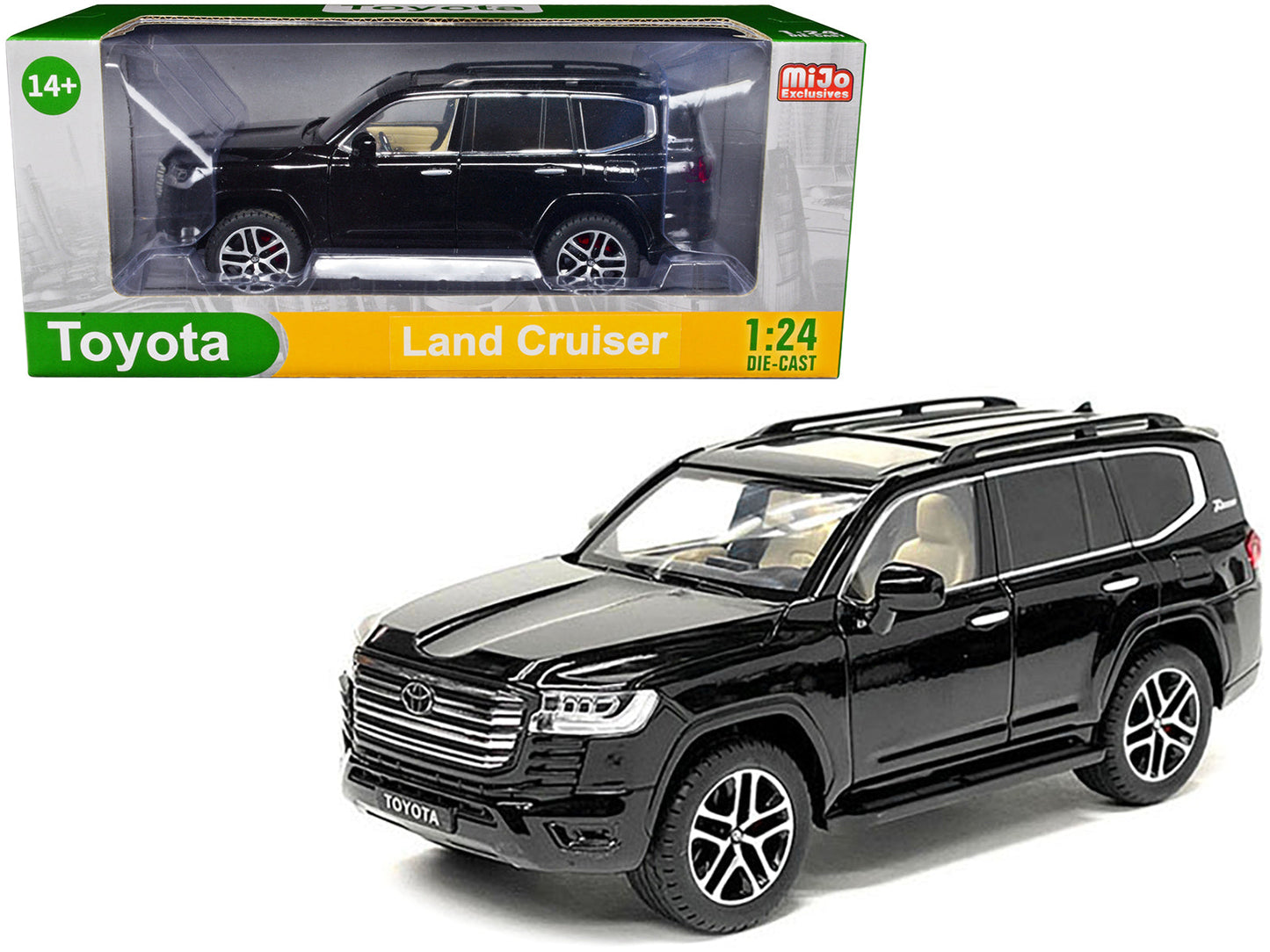 Toyota Land Cruiser Black Metallic 1/24 Diecast Model Car  free shipping USA