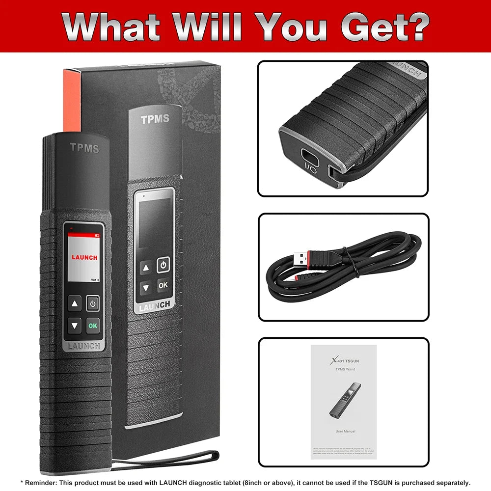 LAUNCH X431 I-TPMS TPMS Tire Pressure Diagnostic Tools Active/ Relearn/Program 315Mhz 433Mhz RF-Sensor for X431 V/V+/PRO3S/PAD V