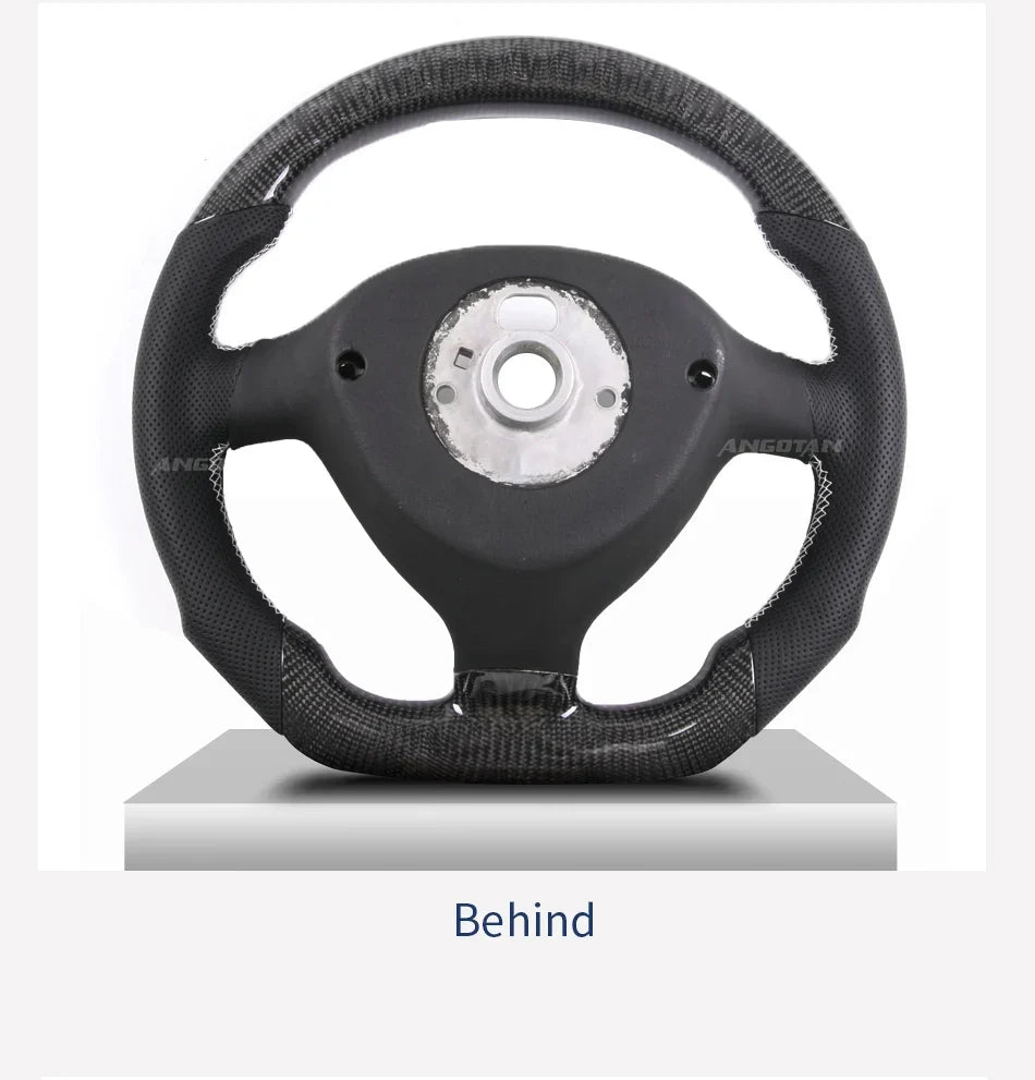 Steering Wheel For VW MK4 MK5 MK6 GTI Carbon Fiber Steering Wheel with LED Perforated Leather