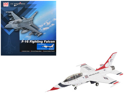 Lockheed F-16D Fighting Falcon Fighter Aircraft "No.7 Thunderbirds Nellis Air Force Base" (2017) United States Air Force "Air Power Series" 1/72 Diecast Model by Hobby Master  free shipping USA