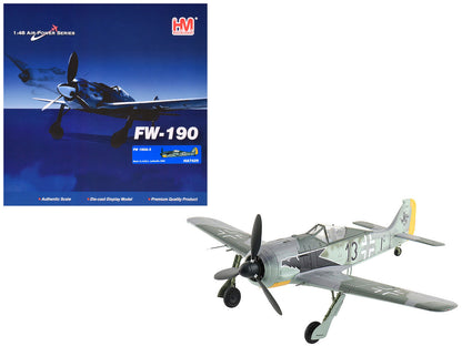 Focke-Wulf Fw 190A-3 Fighter Aircraft "8. Staffel Jagdgeschwader 2 (8/JG.2) World War II" German Luftwaffe "Air Power Series" 1/48 Diecast Model by Hobby Master  free shipping USA